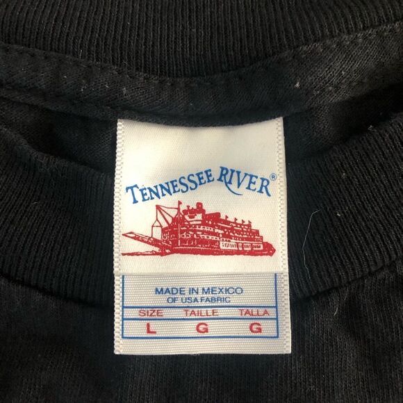 Vintage Y2K Alaska Short Sleeve Black T-Shirt Tennessee River Tag Size Large - Picture 3 of 6